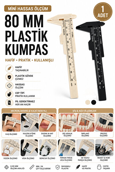 ERHCE Plastik Kumpas Verniyer Microblading Kalıcı Makyaj Kaş Altın Oran Ölçüm...