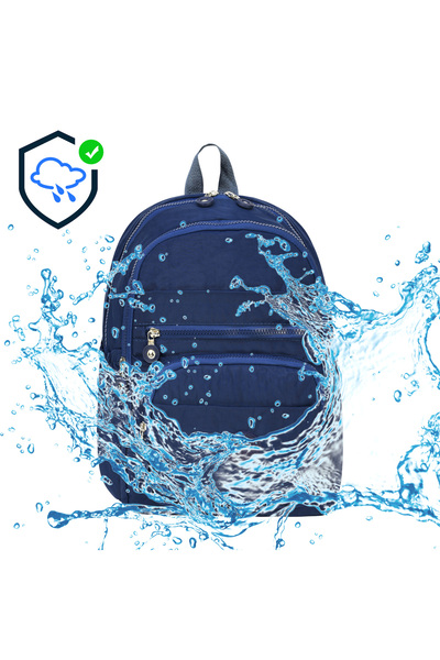 BEG Hafif ve Dayanıklı Krinkıl Kumaş Sırt Çantası - 36x25 cm Orta Boy Şehir v...