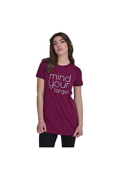 Target Femei& # Tricou lung cu mânecă scurtă, jerseu simplu " Minte &quo...