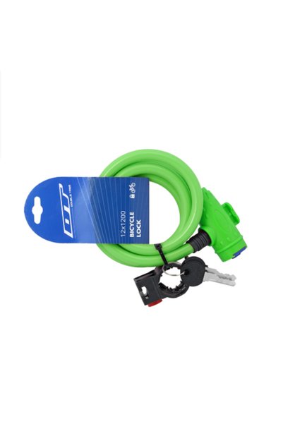 Double Tree Dt Bicycle Lock Rope 12X1200 mm |   Key & Bracket |   Dt 81211 |   4 Color Options