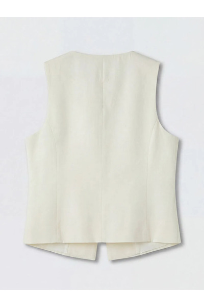 LC Waikiki White Tie-Dye Modal Blend Women's Classic Vest