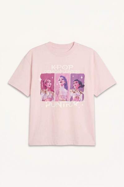 DeFacto Kpop - Demon Hunters Oversized T-shirt με κοντό μανίκι για κορίτσια H...