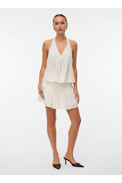Vero Moda Beyaz Kadın Etek VMHAY HW SHORT SKIRT