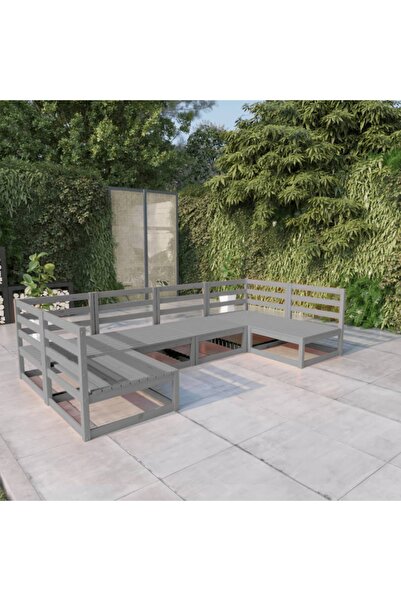 vidaxl Set mobilier de gradina, 6 piese, lemn masiv de pin