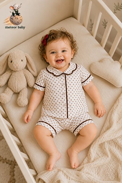 METEOR BABY Girl'S/Baby's Shorts Pajama Set Cotton Summer Set
