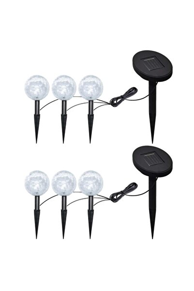 vidaxl Lampi de gradina cu LED, 6 buc., È›arusi & panouri solare
