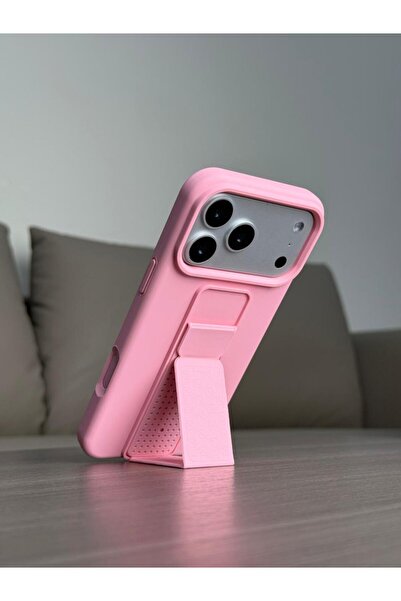 FASHION CASE Premium Foldable Kickstand Silicone Case for iPhone 17 Pro - Sli...
