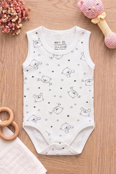 Pure Plus %100 Pamuk Bebek Zıbın | Çıtçıtlı Atlet | Nefes Alan Kumaş | 0-36 A...