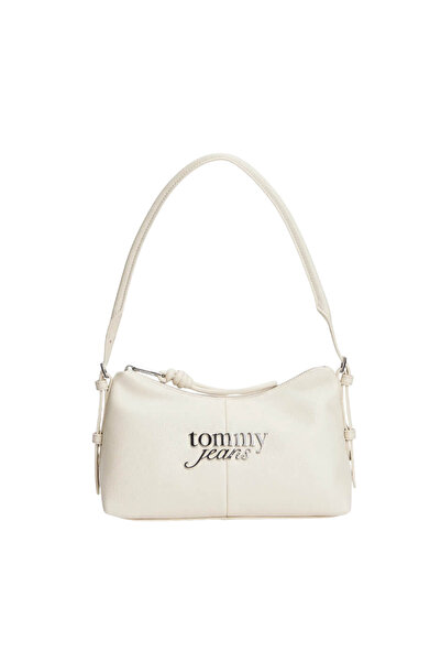 Tommy Hilfiger Γυναικεία Τσάντα Ώμου Εκρού Tommy Jeans AW0AW18468-ACG