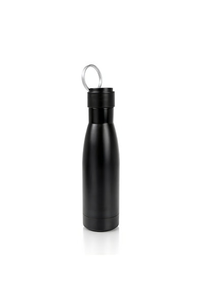 Galatia Black 500ml Double Wall Stainless Steel Bottle with Twist-Off Lid, Fo...