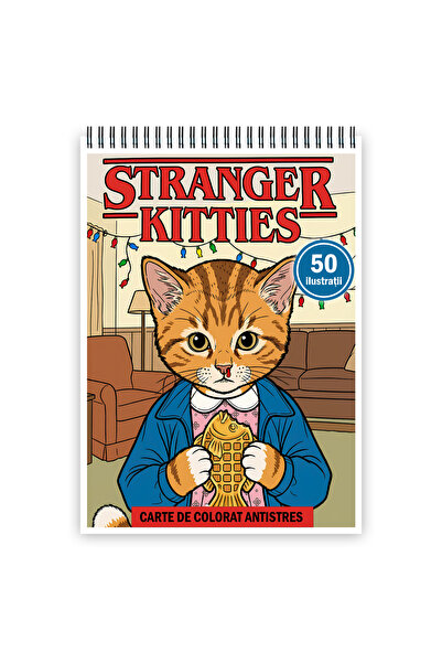 Legendary Gifts Carte de colorat, 48 de ilustratii Stranger Kitties, 102 pagi...