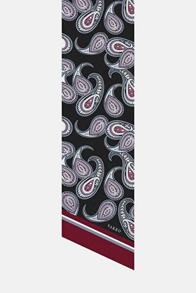 Vakko ANTRASİT ŞAL DESENLİ TWILL FULAR