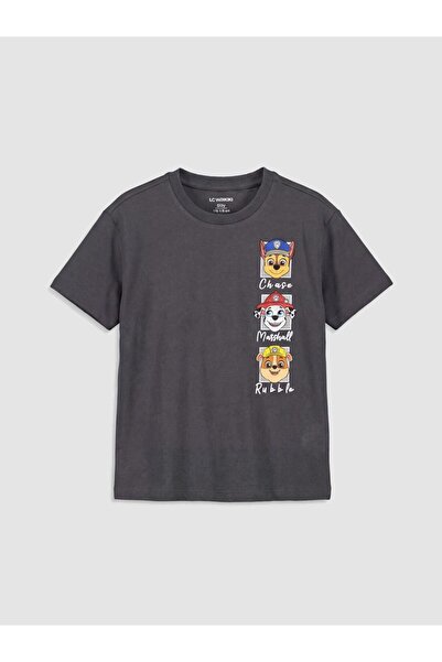 LC Waikiki Tricou de băieți cu guler rotund și imprimeu Paw Patrol