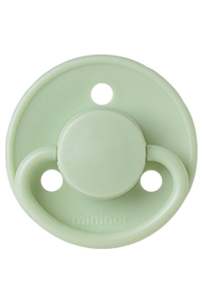 Mininor - Round Silicone Pacifier 0M+ - Gooseberry