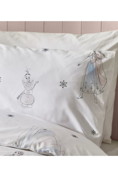 Zorluteks Out Elsa Patterned 100% Cotton Fabric 1 Piece Pillowcase 50X70 cm Double-Sided Printing