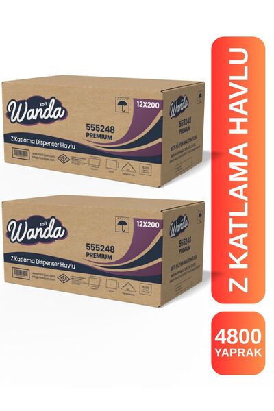 Wanda soft Z Fold Premium Paper Towel Extra 21X24 |   24 Packs X 200 Sheets |...