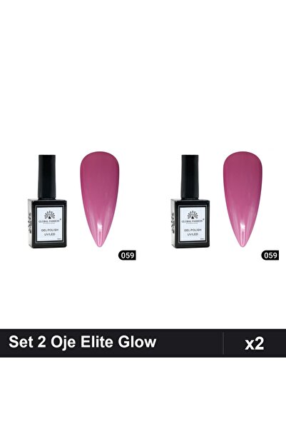 Makeup Set 2 Oje Semipermanente Global Fashion Elite Glow 15ml, Gel Polish 05...