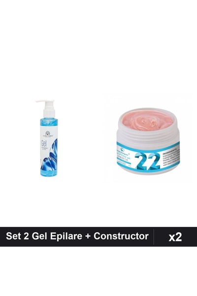 Makeup Set 2 Gel Răcire Epilare 150ml + Gel Constructie UV LED 15g, Manichiur...