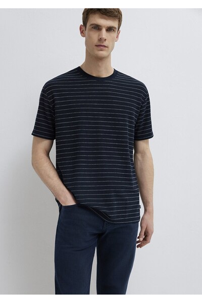 Mavi Striped t-shirt deep navy blue