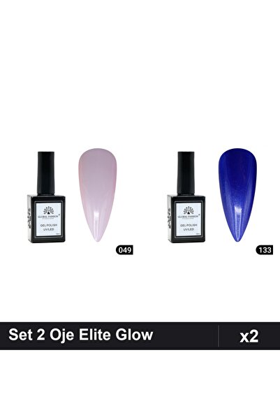 Makeup Set 2 Oje Semipermanente Global Fashion Elite Glow 15ml, Nuante 049 13...