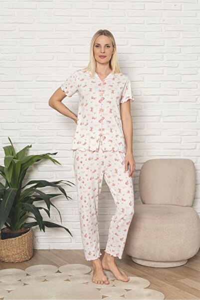 Rüyam pijama طقم بيجامة بأكمام قصيرة مزينة بكشكشة من RAPORLU
