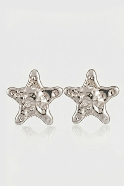 AURRARİ Silver Premium Anti-Tarnish Star Lightweight Earrings