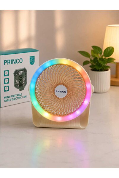 Princo Mini Masaüstü Fan USB Vantilatör Sessiz Taşınabilir Ofis Ev Fanı