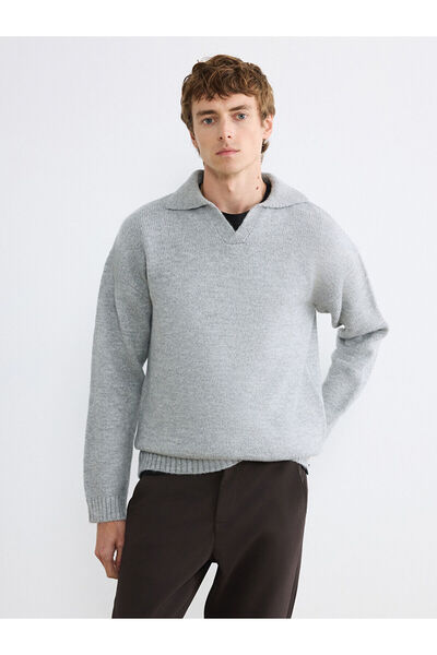LC Waikiki Peak New Season Polo Neck Men's Knitwear Sweater