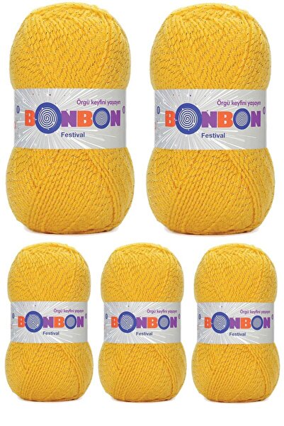 atastore2017 5 Pieces Festival Glitter Knitting Yarn Wool Color No:217