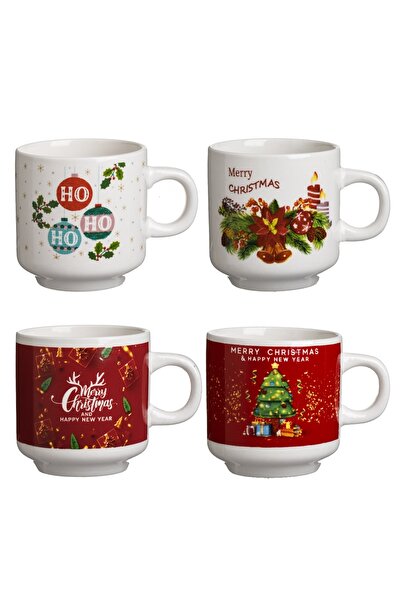 Zumzeria Set Colorful Mugs with Messages 150ml - 4pcs