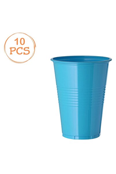Zumzeria Set of 10 Turquoise Plastic Cups 480ml
