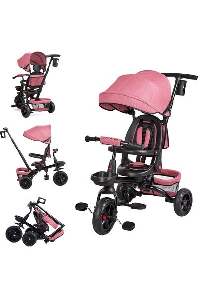Garvee 6-in-1 Kids Tricycle with Canopy, Foldable Toddler Trike from 10 Month...