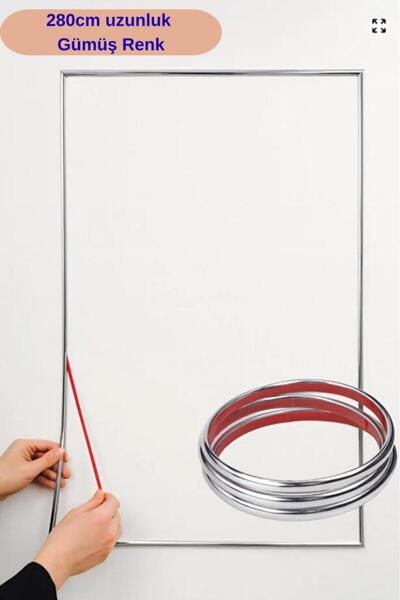 Renkli Duvarlar Kendinden Yapışkanlı 1 Adet 280cm Gümüş Şerit Duvar, Mobilya ...