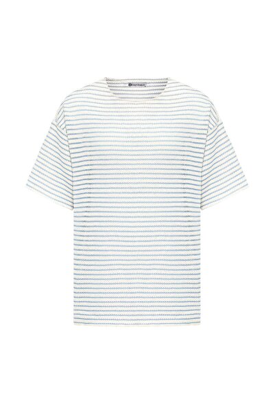 S13 Store cu dungi supradimensionat Tricou din tricotaj
