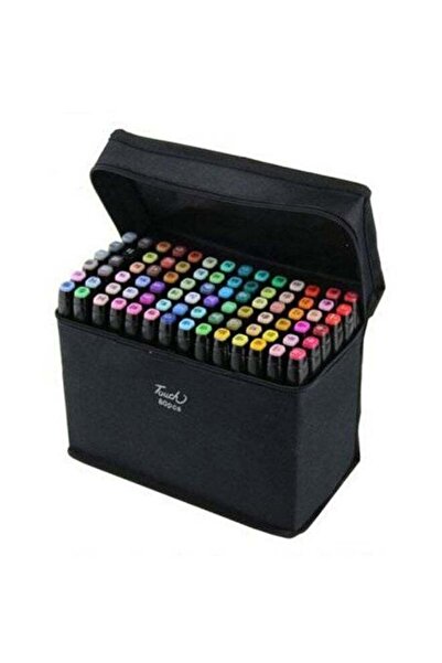 Generic 80-Piece Twin Side Marker Pens Set W060015 Multicolour