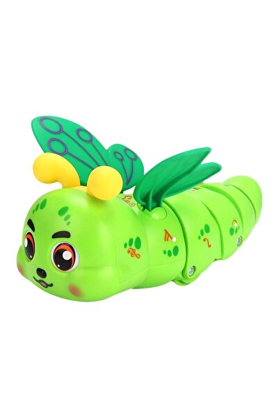 ETOY Jucarie omida vesela verde din plastic cu design segmentat si aripi colo...