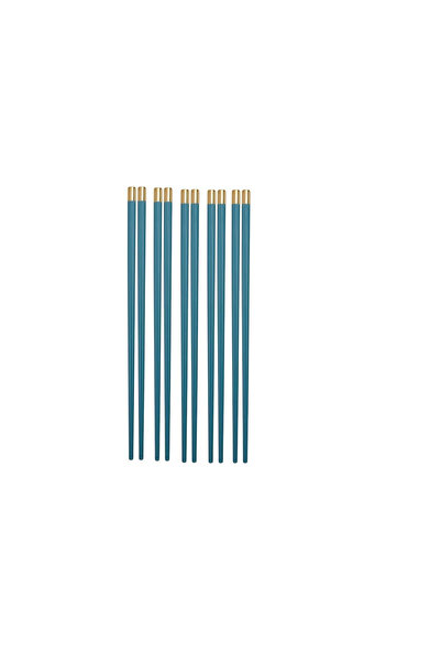 OEM Set of 5 pairs of Chinese chopsticks, length 24 cm, fiberglass, nylon, gr...