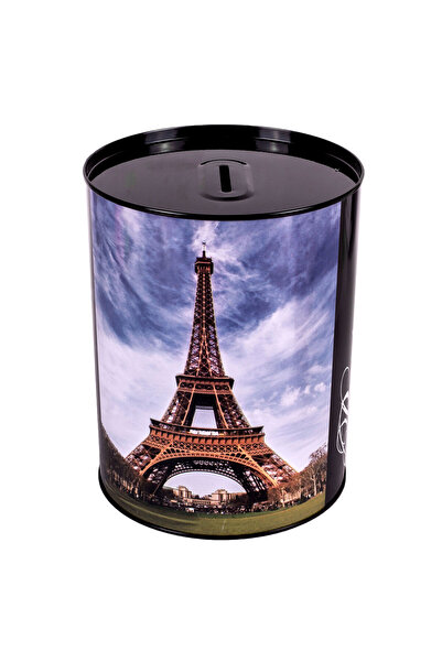 Zumzeria Eiffel Tower Metal Coin Bank Ø12x15cm