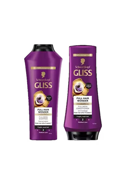 Glissa Gliss Shampoo Full Hair Wonder 400ml + Conditioner 360ml