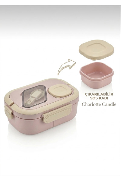 Charlotte Candle 6 Bölmeli Beslenme Kabı Çıkarılabilir Sos Kuruyemiş Bölmesi ...