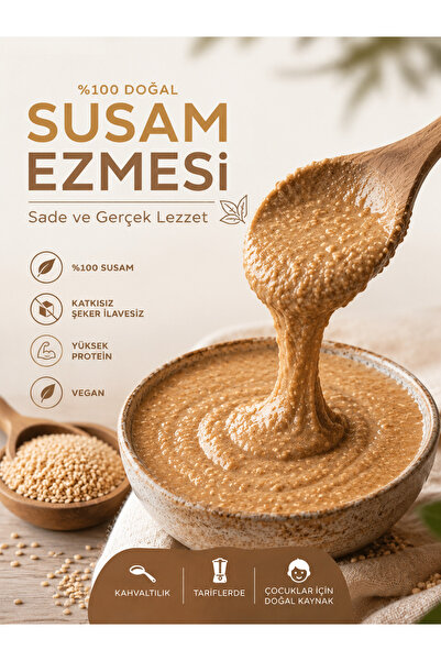 Güçlü Baharat KATKISIZ, ŞEKERSİZ %100 SUSAM EZMESİ NET:468 GR