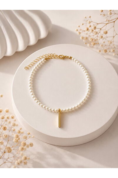 HALHALMILL Gold Design Pearl Anklet