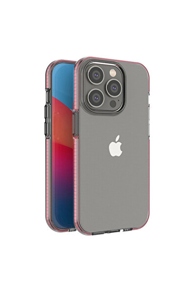 Hurtel Husă Spring Case pentru iPhone 14 Pro, husă silicon cu ramă, roz deschis