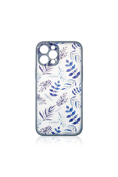 Hurtel Husă cu design floral pentru iPhone 12 Pro Max, albastru închis