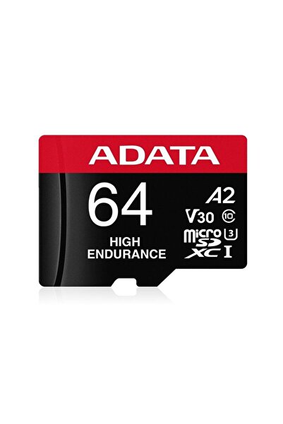 Adata 64 GB High Endurance microSDXC 4K U3 V30 A2 Hafıza Kartı