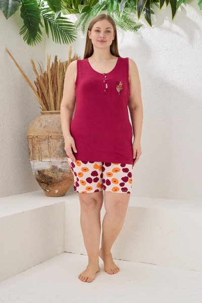 modalove Πιτζάμα Plus Size Σορτσάκι "Modalove" POPPY