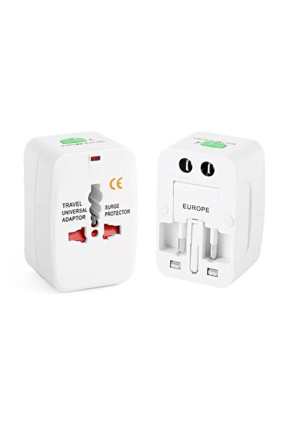 TechMore Evrensel Seyahat Adaptörü, Priz Çevirici Dönüştürücü, 150+ Ülke Uyum...