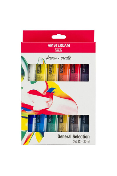 Royal Talens Amsterdam Acrylic Color Set 12 x 20 ml