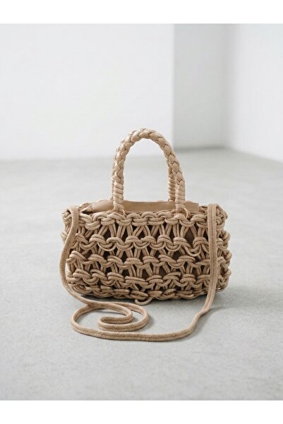 NUR KARACA H36149 Knitted Design Women's Handbag and Crossbody Bag