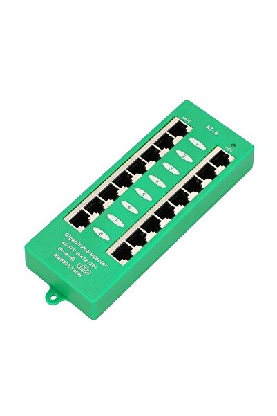 Extralink Injector PoE activ 8 porturi gigabit 802.3af/at mod A
